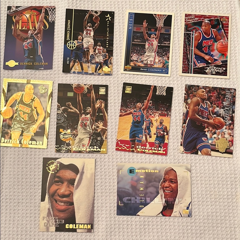Derrick Coleman Basketball Card Collection